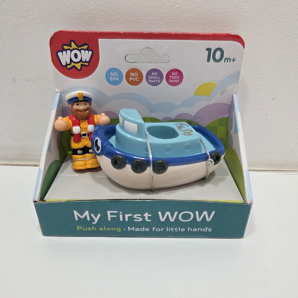 My First Wow Tug Boat Tim Push Along Toy New‎
